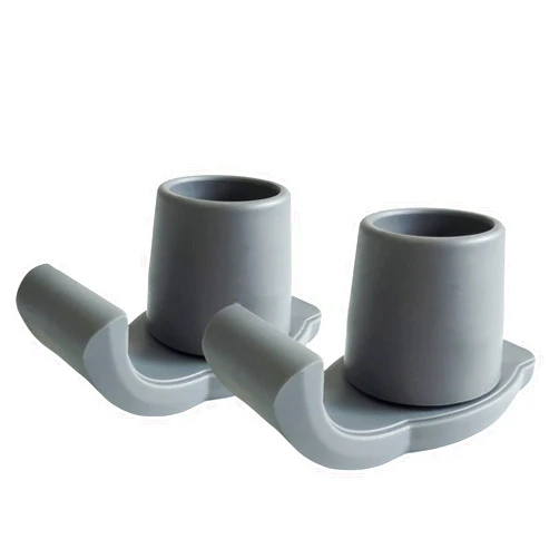 Aliseniors Walker Ski Glides - 2 Pack Universal Fit Walker Accessories for Seniors Folding Walkers - Walker Feet Replacement, Gray