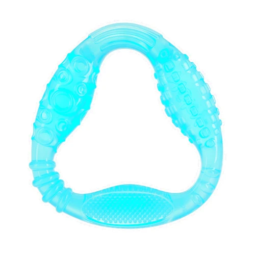 Nuby Comfy Gums Teething Toy - Textured Silicone Baby Teether Toy - 3+ Months - Blue