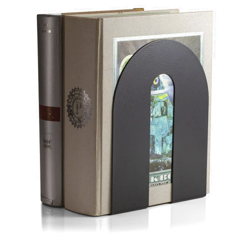 Officemate Bookends, Heavy Weighted 10-inch Steel, Black (93182)