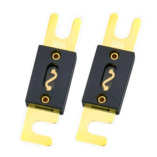Baomain ANL Fuse ANL-60 60 Amp 60A for Car Vehicles Audio System Sheet Gold Tone (2PCS)