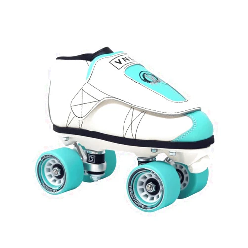 V N L A VNLA Junior Lagoon Jam Skates for Men and Women - Indoor Unisex Roller Skates for Tricks and Jam Skating- White/Aqua