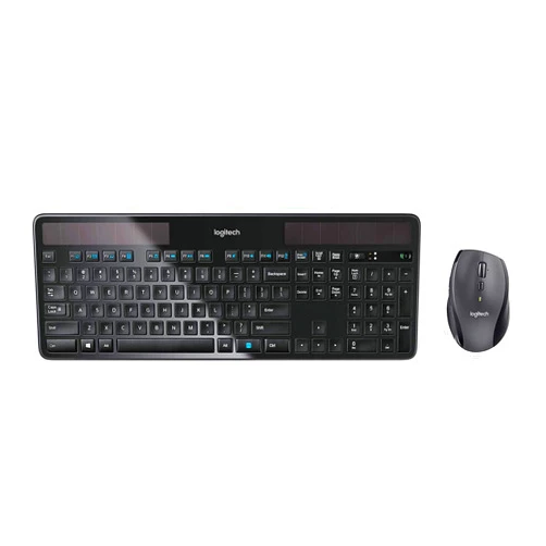 Logitech K750 Wireless Solar Keyboard Black for Windows Solar Recharging Keyboard (with Mouse)