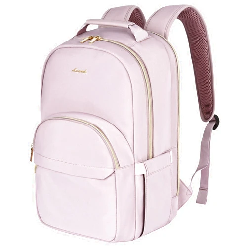 LOVEVOOK Work Backpack for Women, fits 15.6 Inch Laptop, Large Capacity Laptop Backpack with Luggage Strap, Waterproof Lightweight Backpack Purse, Fashionable for Business, Travel, Purple