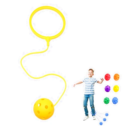 Generic Skip Ball Ankle Toy, Foldable Skip Ball,Fun Ankle Skip Ball Fitness ToyJump Ankle Ropes Skip and Jump Sports Swing,Portable Exercise Ropes Ankle Toy for Beach Playground Adults,Fitness Equipment