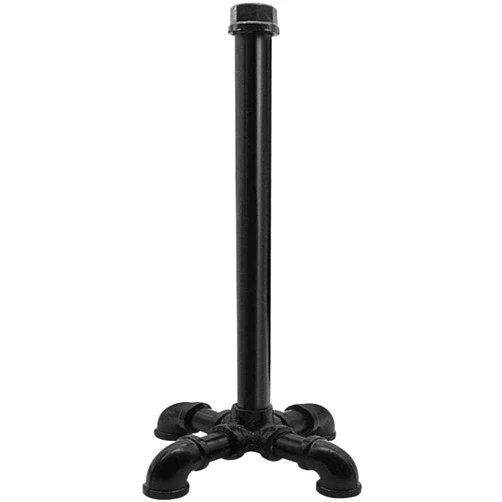 TLBTEK Stand Up Toilet Paper Holder Stand,Heavy Duty Iron Farmhouse Industrial Paper Towel Rack,Rustic Vintage Tissue Roll Pipe Holder for Bathroom, Bedroom, Kitchen (Matte Black)