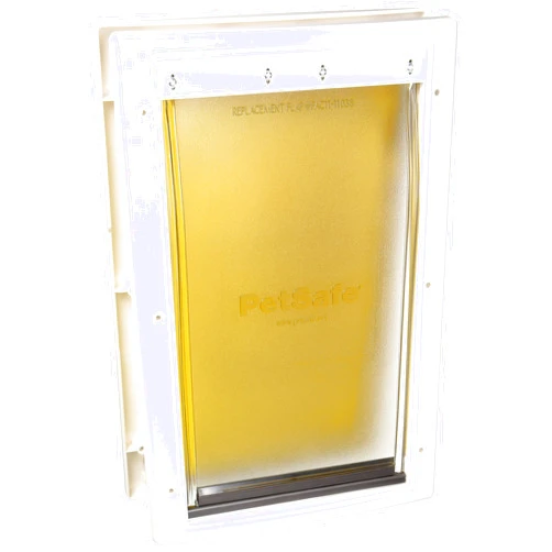 PetSafe Medium Extreme Weather Door (White), 3-flap system, Up to 40 lbs, Fits doors 1 5/8 - 2 1/4 inches thick