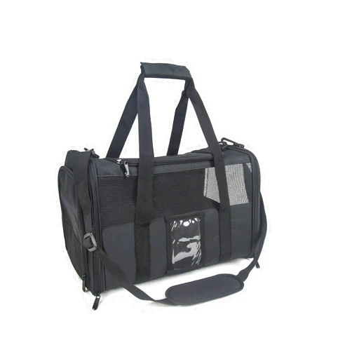 NextFri Pet Carrier Airline Approved Carrier for Cats Small Dogs, Soft Sided Collapsible Carrier for Travel Outdoor Medium Black