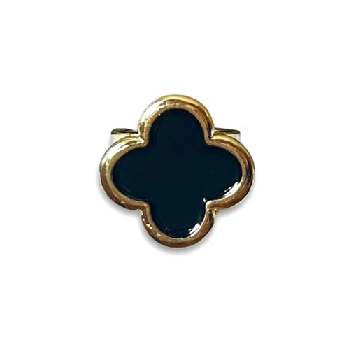 charMED Custom Stethoscope Charms - 3-D Onyx Black Clover Charm - Gifts for Nurses, Doctors, Veterinarians, Technicians, Surgeons & Healthcare Professionals - Naturally Cleanable Metal