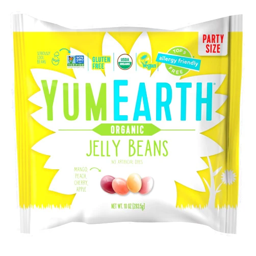 YumEarth Easter Candy Organic Jelly Beans - Spring Fruit Flavors, Gluten Free Snack - Allergy Friendly, Non-GMO, Vegan, No Artificial Flavors or Dyes - Assorted Flavors, 10 Ounce