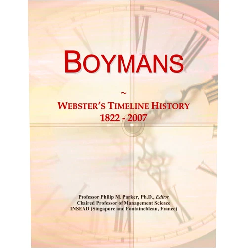 Icon Group International Boymans: Webster's Timeline History, 1822 - 2007