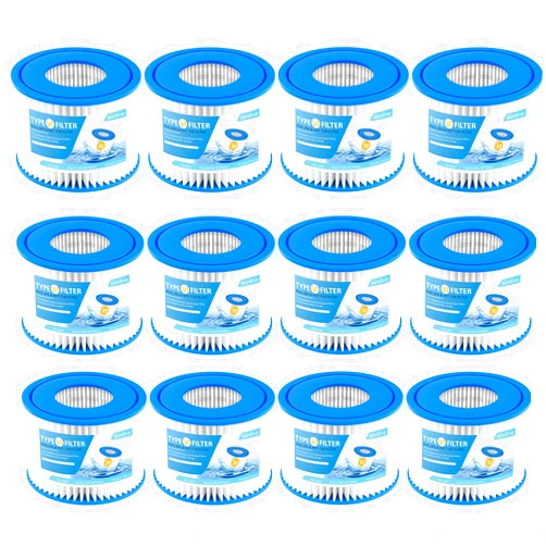 isinlive 12 Pack Type VI Hot Tub Filter and SPA Filter Replacement for Lay-Z Spa Filter, Intex, Coleman SaluSpa Hot Tub Filter 90352E, 58323E, 58324, Swimming Pool Pump Filter Cartridge