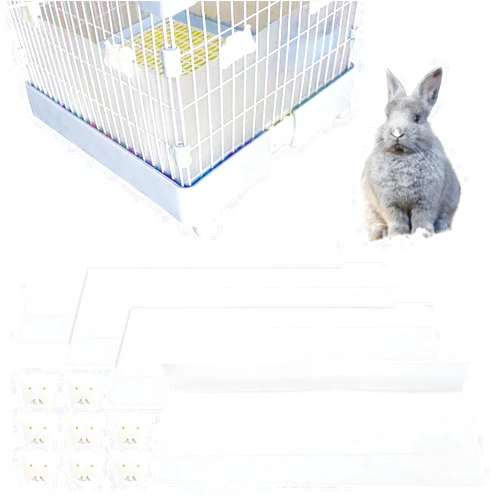 GSYUWIH 4 Pcs Rabbit Litter Box Shield Guard，Foldable Rabbit Cage Clear Baffles Easy Clean Small Animal Cage Side Urine Barrier Suitable for Gerbil Rabbits Guinea Pig and Other Small Animals