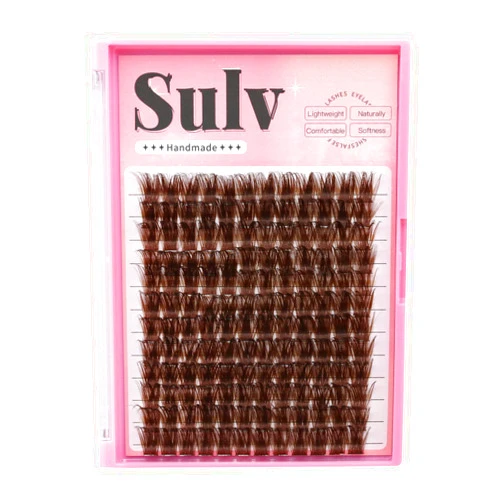 SULV Dark Brown DIY Lash Extension Cluster Volume Lash Clusters 144PCS D Curl 8-20mm Mixed To Choose Individual Lashes Clusters Eyelash Extension Cluster (C#-WS-Dark Brown-10-12-14-16mm Mixed)