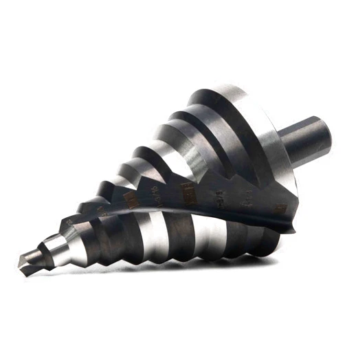 Vouyar 1/4 to 2 Inch HSS Step Drill Bit for Metal Sheet, 10 Sizes Extra Large Drill Stepper Bit for Sheet Aluminium, Plastic, Wood, Heavy Duty, Spiral Grooved