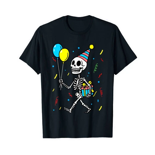 Halloween Tees for Women Men Kids Skeleton Birthday Halloween Costume Boys Teens Girls Kids T-Shirt
