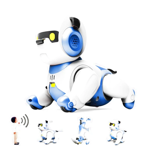 SENBYOWEI Smart Interactive Robot Dog Toy for Kids with Voice & Touch Control Dancing Pet RC Animal Toy for Boys & Girls Ages 3,4,5,6,7,8,9,10 Year Old and up Realistic Mini Pet Dog Robot Simulator