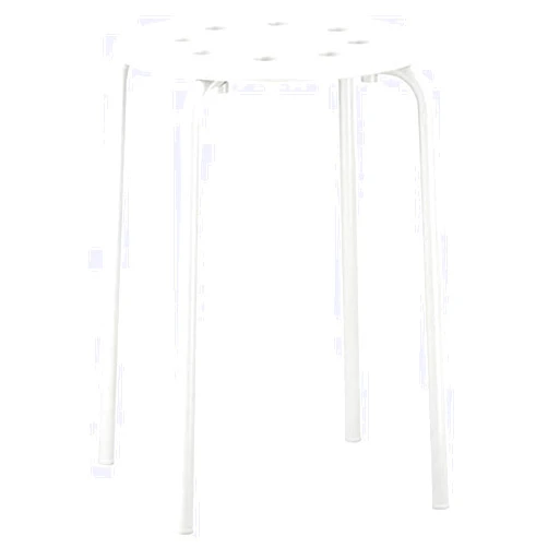 Ikea Marius Steel, Epoxy Powder Coating Stool (White), Set of 1