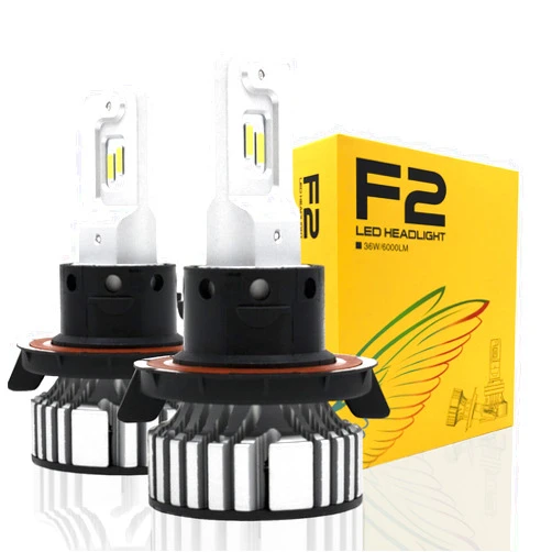 Alla Lighting Xtreme Super Bright 9000 Lumens 9008 H13 LED Fog Lights Bulbs or Daytime Running Lights(DRL) Lamps, 3200K Golden Yellow