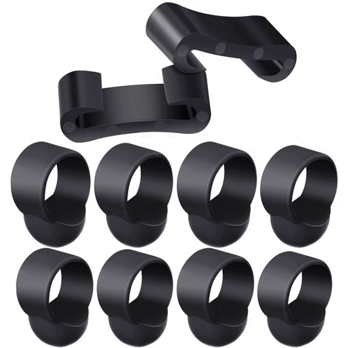 EBOOT 8 Pieces Steel Tongue Drum Finger Sleeves, Silicone Rubber Knocking Finger Picks Cover for Tongue Drum, 2 pieces Drumstick Holders Tool for Percussion Instrument