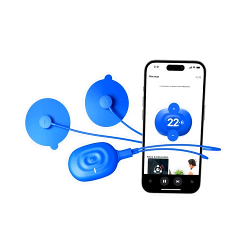 PowerDot Therabody PowerDot 2.0 Uno, Stim TENS Unit for Pain Relief, Bluetooth Electrical Muscle Stimulation Device, 1 Smart Wireless NMES & TENS Pod for Muscle Pain, Period Cramp and Pain Relief (Blue)