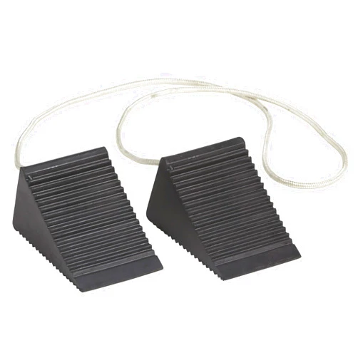 Ironton 2-Pk. of Compact Wheel Chocks - Solid Rubber