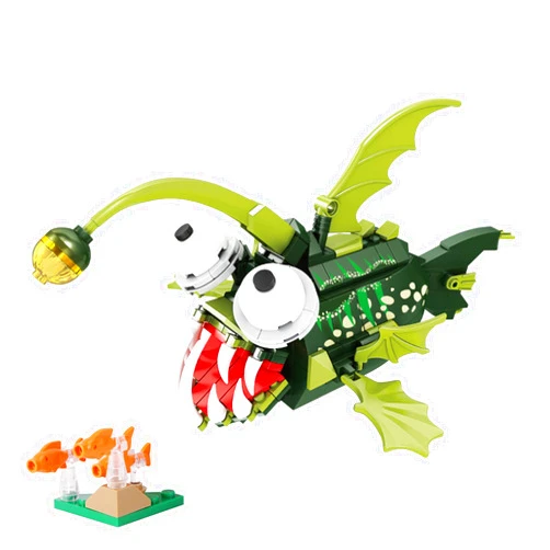 Oichy Deep Sea Building Sets, Angler Fish Toy, Creative Ocean Animal Toys for Kids, Building Angler Creatures Fish Toys (227 PCS)