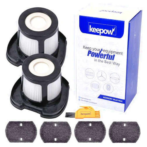 KEEPOW Pet Hair Eraser Filter Replacement for Bissell Pet Hair Eraser Hand Vacuum 2284W 2390 2389 2390A, Compare to Part # 1614212, 1614203 & 1614204, 2-Pack