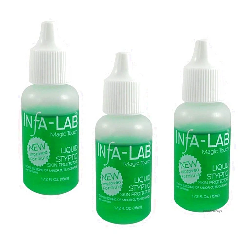 Infalab Magic Touch Liquid Styptic Skin Protector Stop Bleeding Cuts (3 pieces)