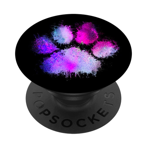 Watercolor Pawprint Gifts Colorful Dog Paw Print Purple Pink Abstract Animal Love Gift PopSockets PopGrip: Swappable Grip for Phones & Tablets