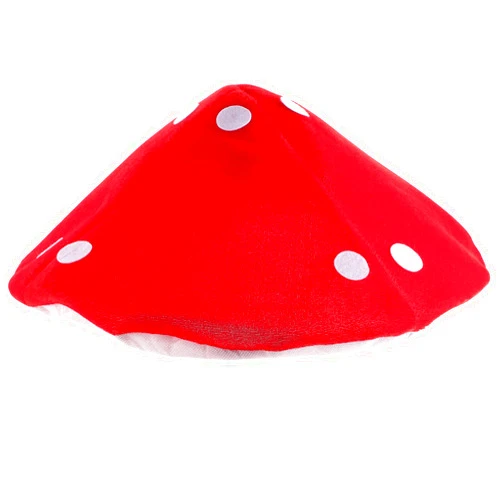 NUOBESTY Red Mushroom Hat Womens Mushroom Beret Funny Novelty Hat Cosplay Cap for Kids Dress Up Cosplay Halloween Costume