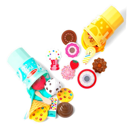 Melissa & Doug Play to Go 2-Pack: Cake and Cookies and Ice Cream, Play Food Travel Toys for Boys and Girls 3+