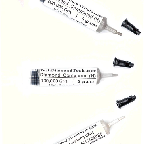 TechDiamondTools Kit of 3 Diamond Polishing Compound Polishing Paste 14000 100000 200000 Grit for Marble Glass Metal Rock Jewelry Resin Silver Gemstone with High Concentration Diamond Powder USA Made