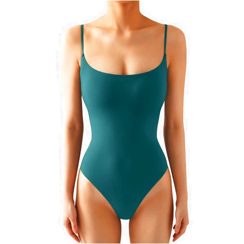 SUUKSESS Women Sexy Square Neck Thong Bodysuit Backless Cami Bodysuit Top