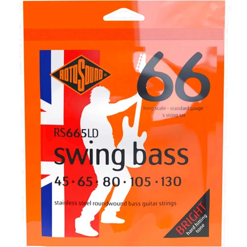 Rotosound RS665LD Swing Bass 66 Stainless Steel Roundwound Long Scale 5-String Bass String
