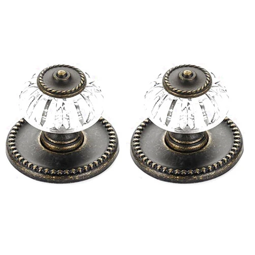 Richelieu Hardware BP16063244BB Montreuil Collection 1-5/16 in (33 mm), Eclectic Cabinet Knob, Burnished Brass (Pack of 2)