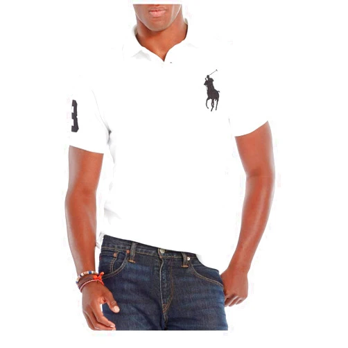 Ralph Lauren Polo Ralph Lauren Mens Custom Fit Big Pony Logo Polo Shirt (XX-Large, Classic White)