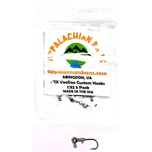 Appalachian Baits Voodoo XXX 1/32 Jig Hooks, (5 Count)