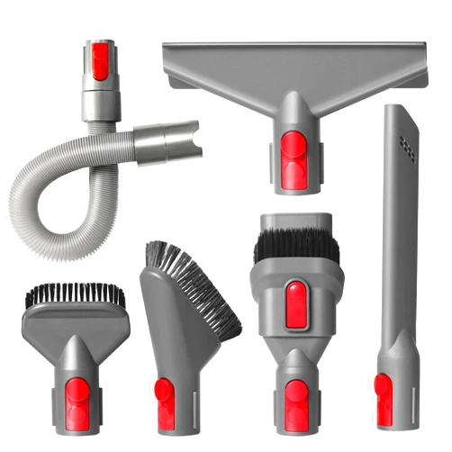 Keluke Home Cleaning Kit for Dyson V7 V8 V10 V11 V15 Absolute Animal Motorhead Vacuum Cleaner, Flexible Extension Hose Mattress Tool Stiff Brush Soft Bristle Attachment, and Flexible Crevice Tool