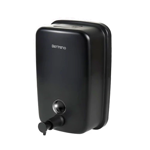 Bertreno Commercial Soap Dispenser Wall Mount Stainless Steel Soap Dispensers Liquid Manual Anti-Leak Pump Hand Soap Dispenser for Bathroom Kitchen Black (17 fl.oz./500ml)
