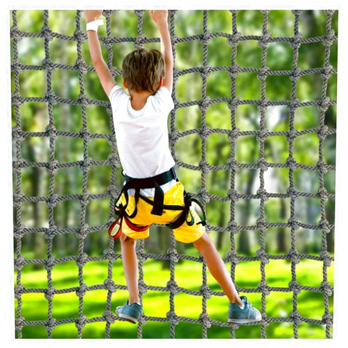 ZpLuZ Rope Net Climbing Net for Adult, Playground Tree Play Mesh, Heavy Duty Cargo Net, Adults Outdoor Swing Set Swingset Ladder(Size:2 * 2m(6.6 * 6.6ft))