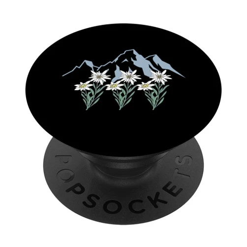 Alpen Edelweiß Korbblütler Alpenblume Schweiz Mountains Switzerland Alps Edelweiss basket alpine flower PopSockets Adhesive PopGrip