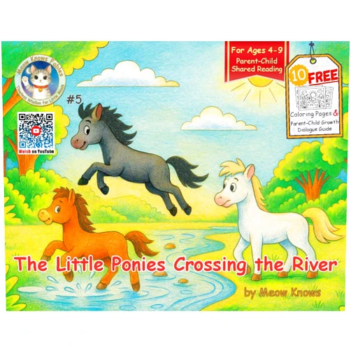By M.K. Chen (Author) Format: Kindle Edition The Little Ponies Crossing the River: A Meow Knows Fable #5 about Courage, Belief and Timing (Meow Knows Fables)