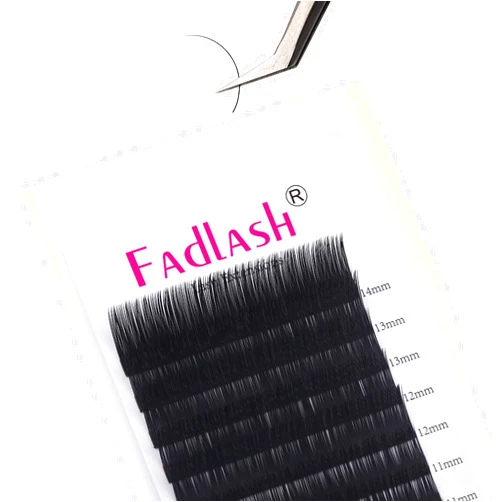 FADLASH Eyelash Extensions FADLASH D Curl Lash Extensions Mixed Tray 8-14mm 0.20mm Silk Classic Eyelash Extensions Supplies (0.20-D, Mix 8-14mm)