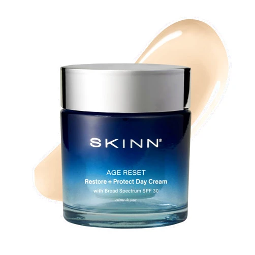 SKINN Age Reset, Anti-Aging Facial Day Cream with SPF 30 - Daily Lightweight Multi-Correction Face Moisturizer Firms, Hydrates & Brightens Skin – with Vitamin C+ 100% Mineral SPF