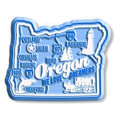Classic Magnets Oregon Premium State Magnet by Classic Magnets, 2.5