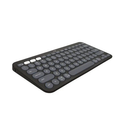 Logitech Pebble Keys 2 K380s, Multi-Device Bluetooth Wireless Keyboard with Customizable Shortcuts, Slim and Portable, Easy-Switch for Windows, macOS, iPadOS, Android, Chrome OS - Tonal Graphite