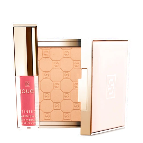 Jouer Soft Focus Hydrate & Setting Powder and Tinted Lip Oil Bundle