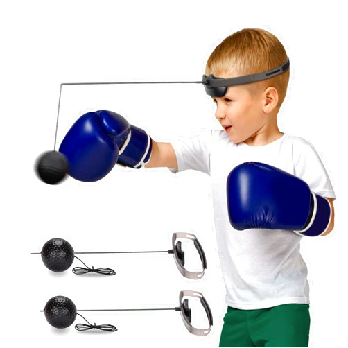 Hikeen Boxing Reflex Ball, MMA Boxing Equipment Adjustable Length for Adults and Kids, Agility Training Punching Speed and Hand Eye Coordination Training 2 Difficulty Levels