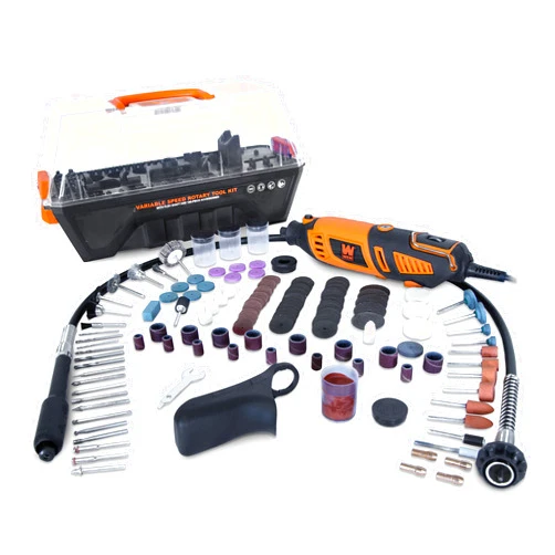 WEN 23190 1.3-Amp Variable Speed Steady-Grip Rotary Tool with 190-Piece Accessory Kit, Flex Shaft, and Carrying Case, Multicolor