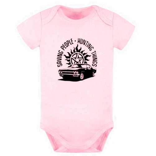 Leyumgavry Supernatural Saving People, Hunting Things Infant Romper Short Sleeve Baby One-piece